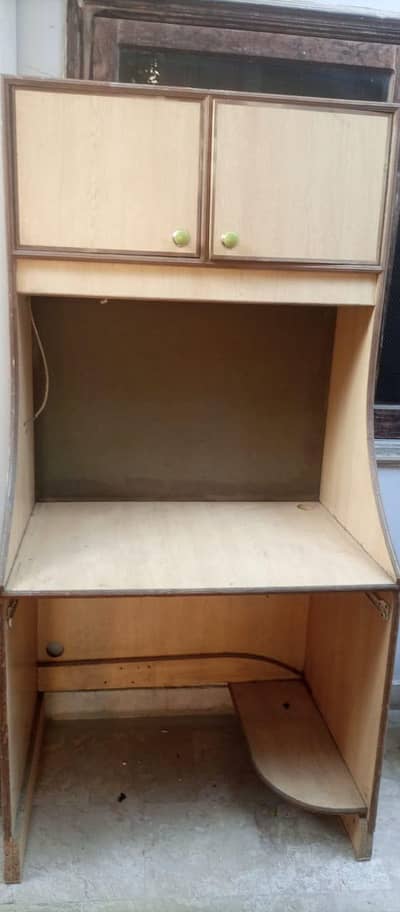 study table with cabnit