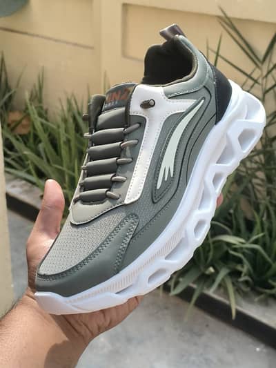 Free Delivery Premium Imported Sneaker | Grey-Green & White | 40 to 45