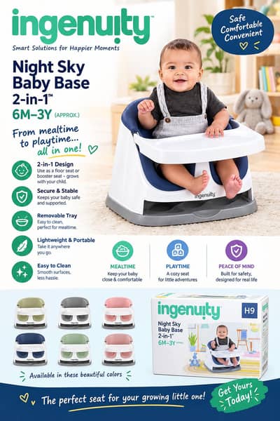 Baby  Seat  , ingenuity,, flexible  6 M - 3 Y  imported ,
