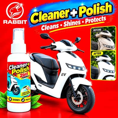 Motorcycle,scooty cleaner+polish