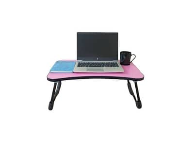 Wooden Foldable Table With Cup & Tablet Holders | Multi-Purpose