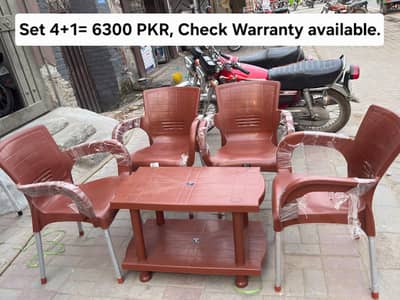 plastic chairs and table set - dining chairs set - plastic furniture