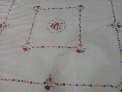 Brand New Full Handmade Embroidery Petti Trunk & Bedsheet Set