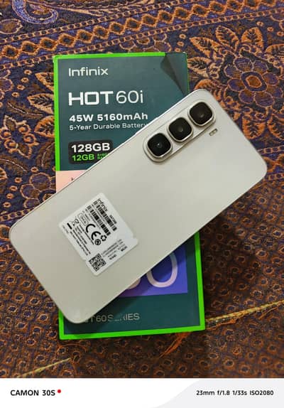 Infinix hot 60i with box 3 month waranty