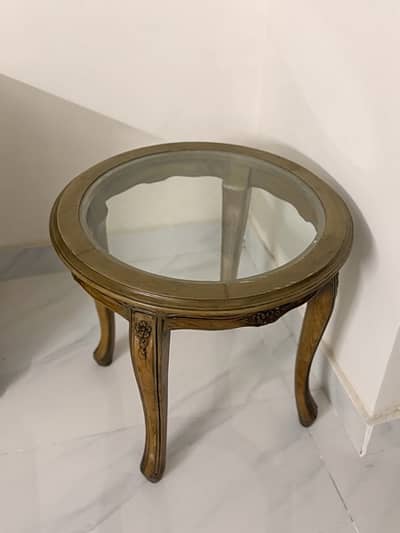 Two Victorian Chairs with center table