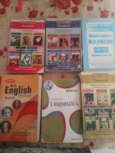 MA English Part 2 Sargodha Uni - 6 Books Set - KM Notes