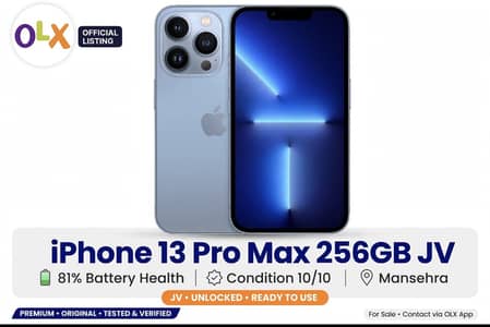iPhone 13 Pro Max 256GB JV 81% Health 10/10