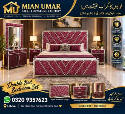 New Stainless Steel Double Bed Non Magnet Steel|King Bed|Single bed