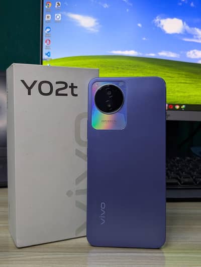 Vivo Y02t with box and charger