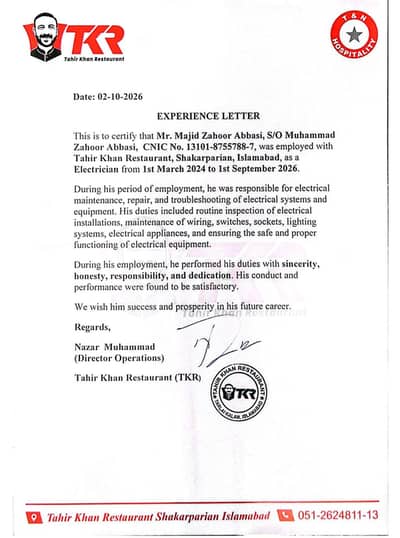 Electrician or plumber job needed