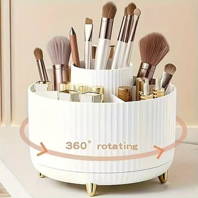 360 Rotating Makeup Organizer & Stationery Holder - 5 Compartments