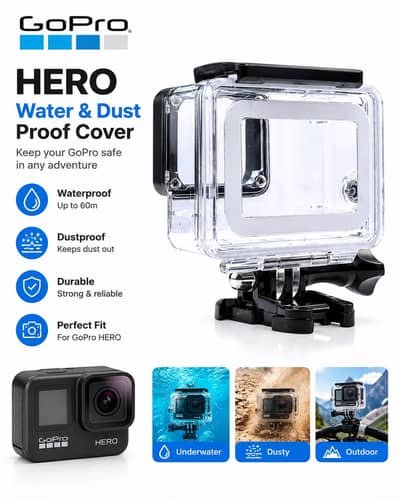 Go pro hero 5 dust and water proof cover. ip 65 .