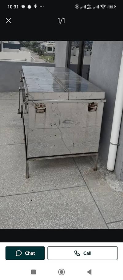iron 5 feet  Patti with solid iron stand