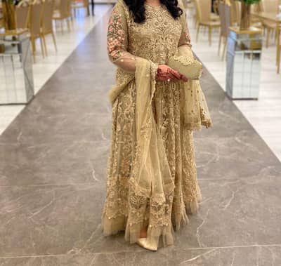 long maxi with trouser and dupatta