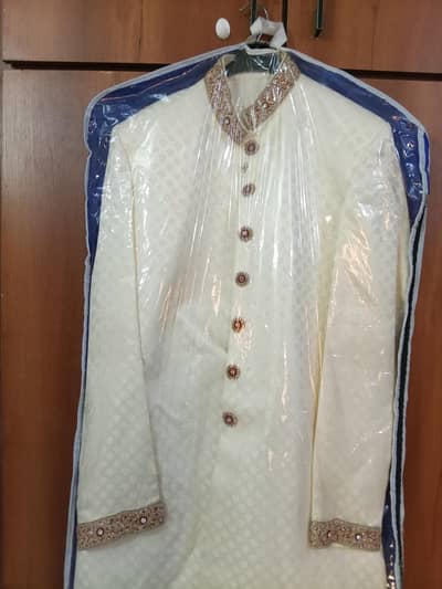 shirwani off-white colour new shirwani design urgent sale
