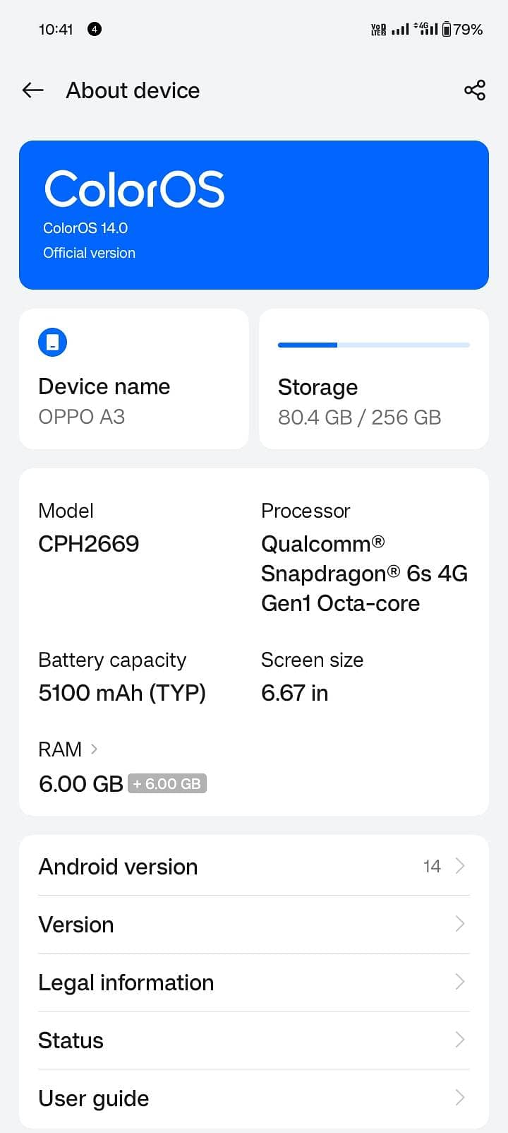 OPPO A3 4