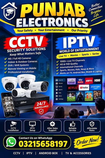 Punjab Electronics CCTV, IPTV , Android box & LCD
