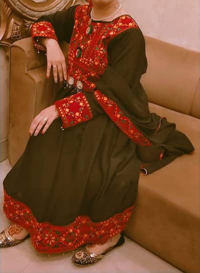 Sindhi frock with shalwar and dupata