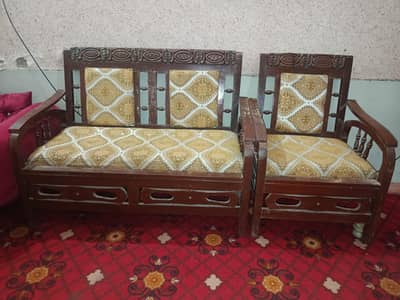 4 seater sofa and almari