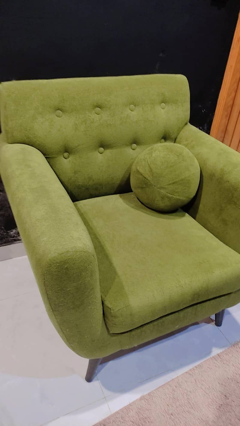2 Green sofa couch 1