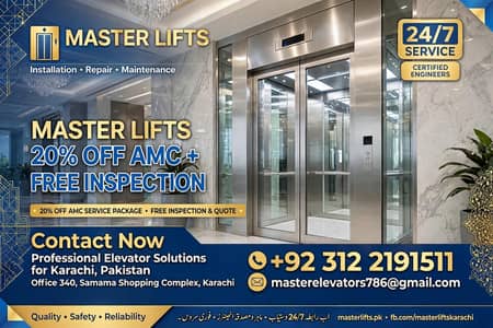 ELEVATOR (Lifts Parts/Monthly Maintenance services & Installation)