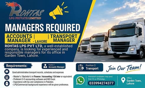 TRANSPORT & ACCOUNTS MANAGER