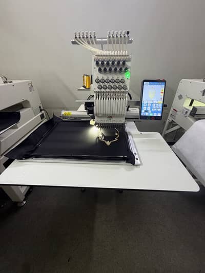 12-Needle Commercial Embroidery Machine – Industrial Grade