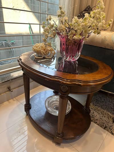 used wooden side table