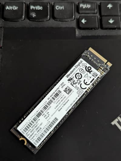 256 GB NVMe ,M. 2 NVMe PCIe Gen3 Original Western Digital 91% health ,