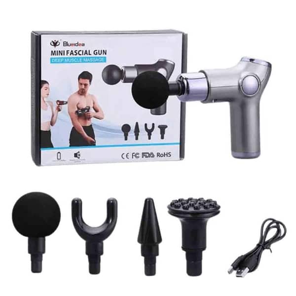 Blueidea Mini Massager: Fascial Deep Muscle Fitness, USB Chargeable with LCD Display