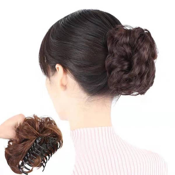 New Catcher Jura Wig Puff Clip in Shinny Copper Brown