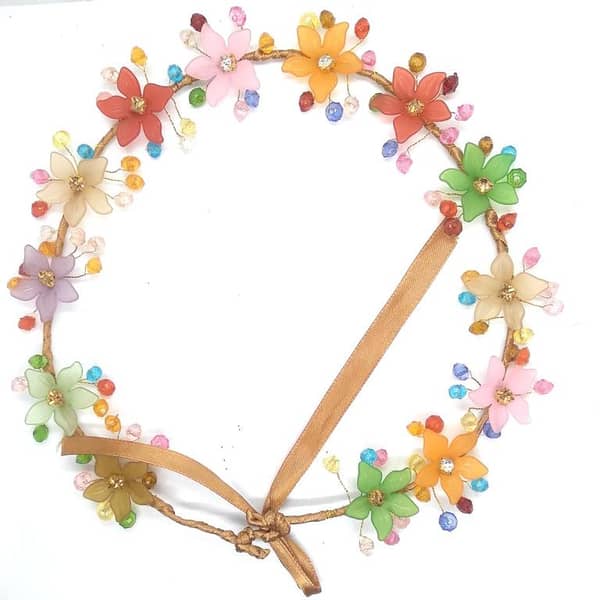 Flower Tiara Crown for Women and Girls – Bridal Flower Crown for Weddings, Birthdays, and Parties