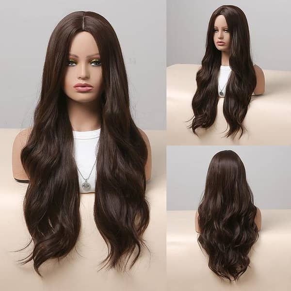 Full Head Hair Style Wig for Girls and Women – Medium Brown