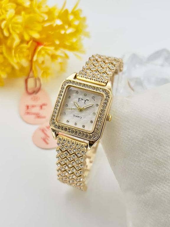 NEW Elegant Stone Dial Ladies Watch – Fancy Collection, New Arrival, Reasonable Price