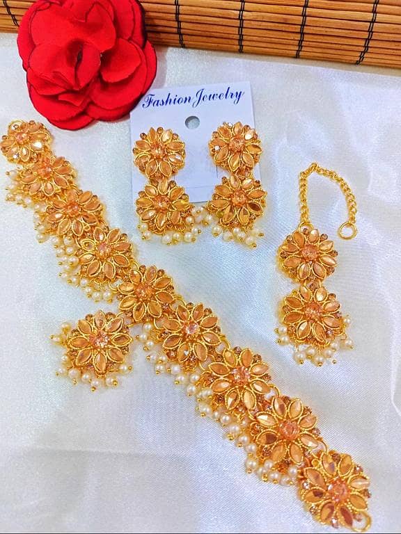 GOHER COLLECTION Golden Crystal Women’s Jewelry Set - Trendy Fashion 009