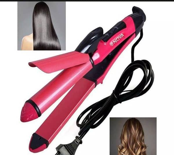 2in1 Hair Straightener and Curling Set