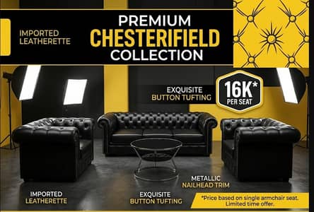 Office sofa set , wooden sofa , Chester field sofa , Sofa set , solid