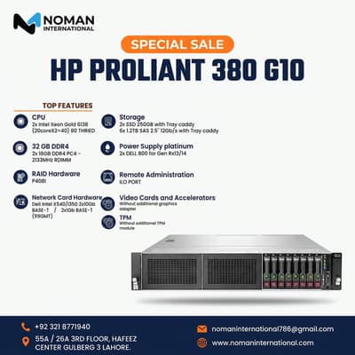 HP ProLiant DL380 Gen10 | CPU 2x Intel Xeon Gold 6138 | Server