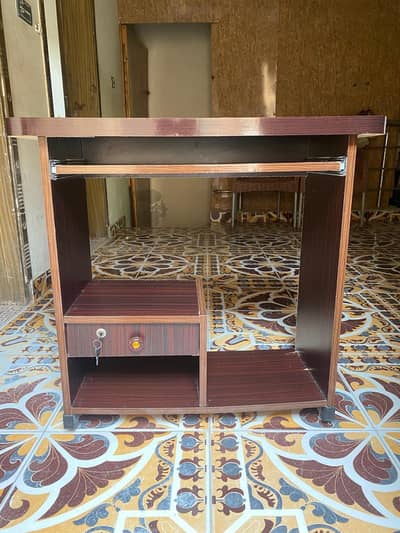 Computer Workstation Table with Keyboard Tray & Drawer for Sale