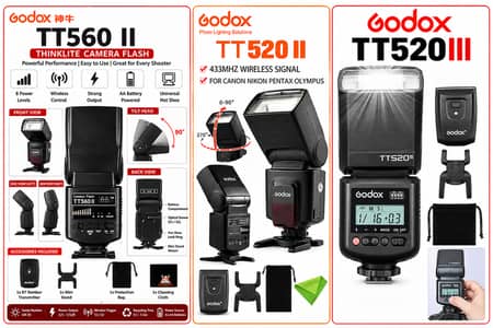 Godox Flash Light TT520II / TT520III / TT560II Prices On Call