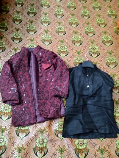 green 3 piece embroided medium size