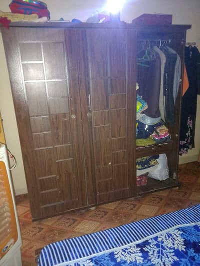 3 Door Sheesham Wood Wardrobe
