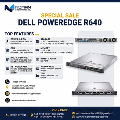 Dell PowerEdge R640 | 40-Core Gold 6138 | 10Gb Networking | server