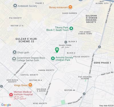 120 Sq Yard Plot Sale In Saadi Town Block 7 Scheme 33 Karachi West Open