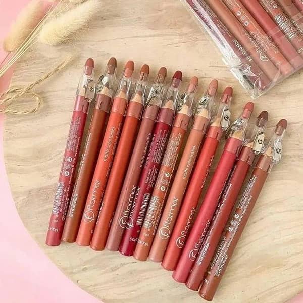 2-in-1 Matte Nude Lip Pencil Vault – 6/12 Shades + Sharpener & without sharpener Ultimate Matte Endless Looks!