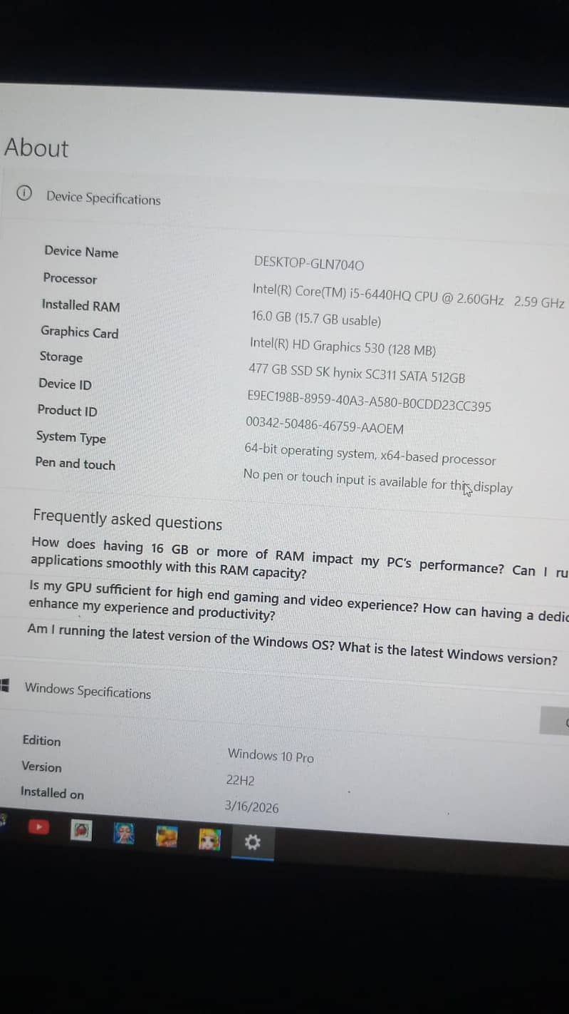 Dell i5_6gen 1