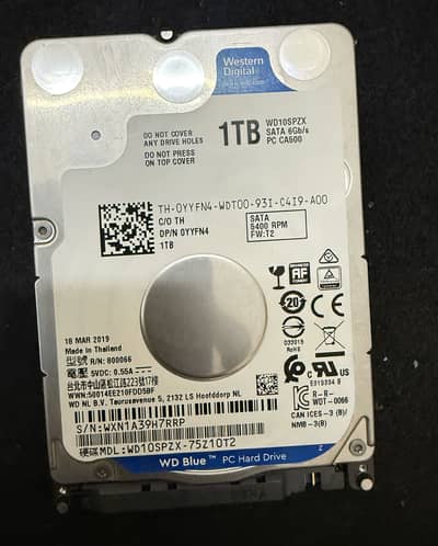 WESTERN DIGITAL 1TB HDD