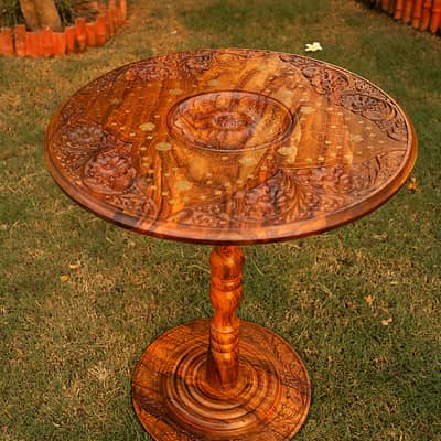 Handcrafted Premium Sheesham Wood Tables, Trays and Foldable Bench