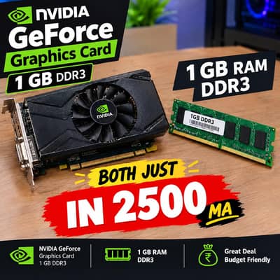 Nvidia GeForce graphics card 1GB + 4GB Ram DDR3