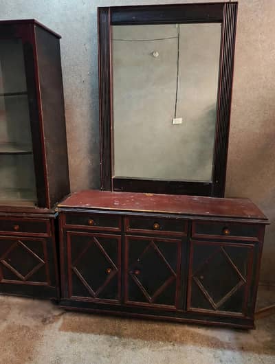 dressing table and showcase